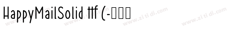 HappyMailSolid ttf (字体转换